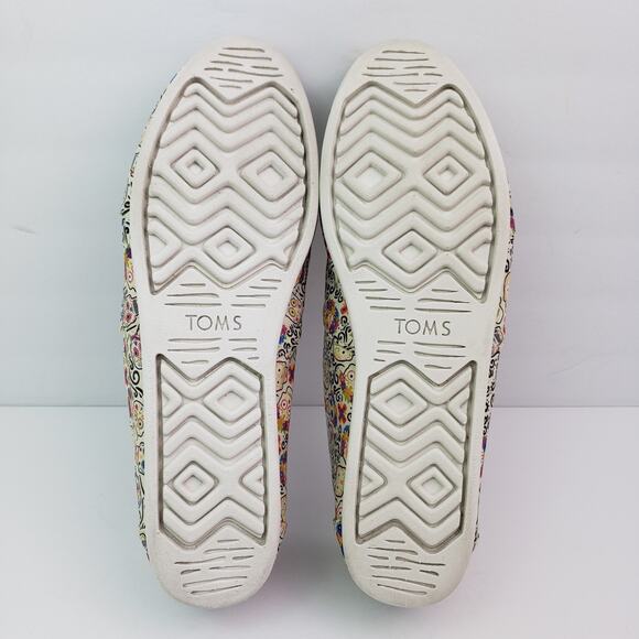 Toms Alpargata Dia de los Muertos Womens Size 11 Day of Dead Canvas Casual Shoes - Picture 8 of 12